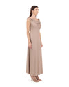 DRAPED SILK SLIP DRESS