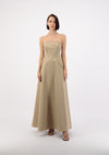 STRAPLESS DRESS WITH HOOD