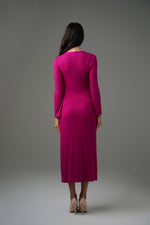 RIBBED SHIRT DRESS
