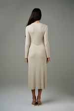 RIBBED SHIRT DRESS