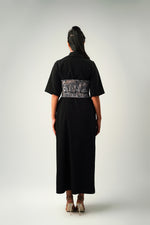 OVERSIZED SHIRT DRESS WITH ELASTIC BELT