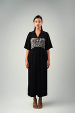OVERSIZED SHIRT DRESS WITH ELASTIC BELT