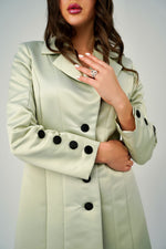 CONTRAST BUTTONS COAT DRESS