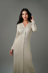 RIBBED SHIRT DRESS
