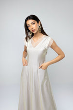 A-LINE SOFT TAFFETA DRESS