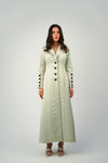 CONTRAST BUTTONS COAT DRESS