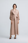 BELTED WRAP COAT DRESS