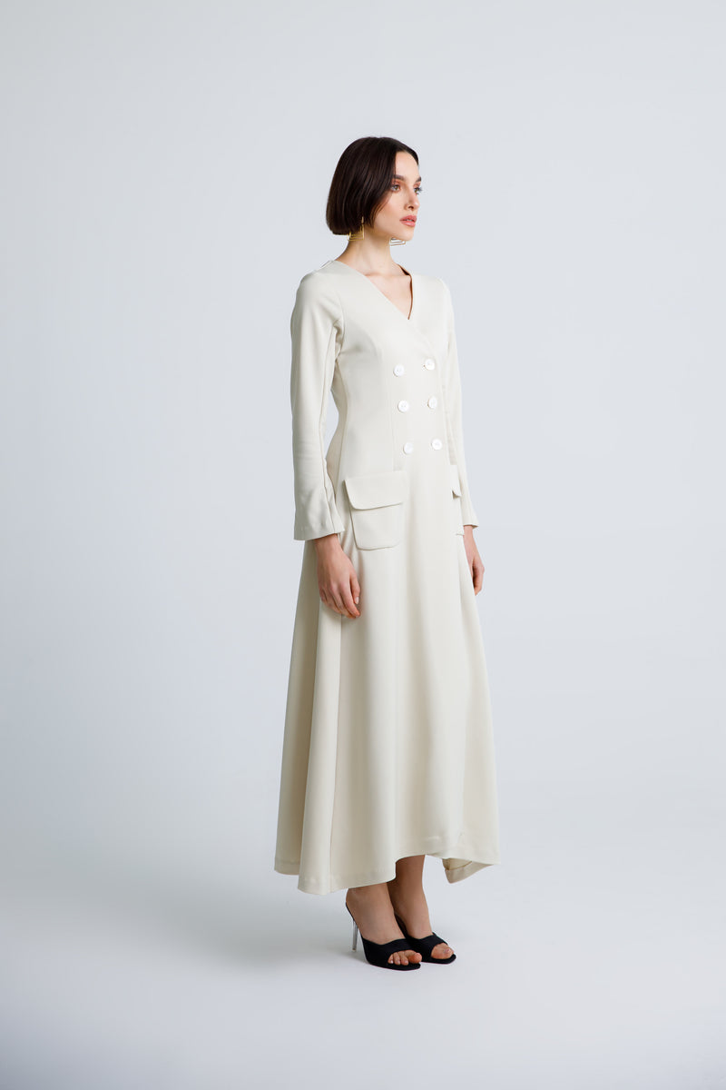 DOUBLE-BREASTED COAT DRESS