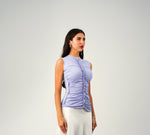 RUCHED EXPOSED SEAMS TANK TOP