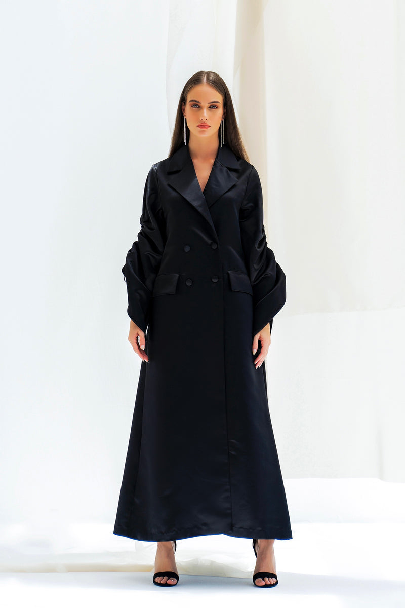 SATIN COAT DRESS