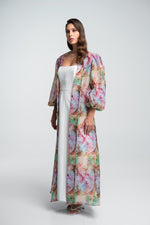 FAUX LEATHER STRAPLESS DRESS X ORGANZA