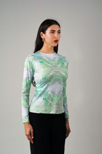 PRINTED JERSEY TOP