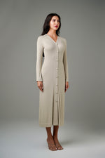 RIBBED SHIRT DRESS