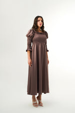 ELASTIC BUST AND SLEEVE DETAIL DRESS