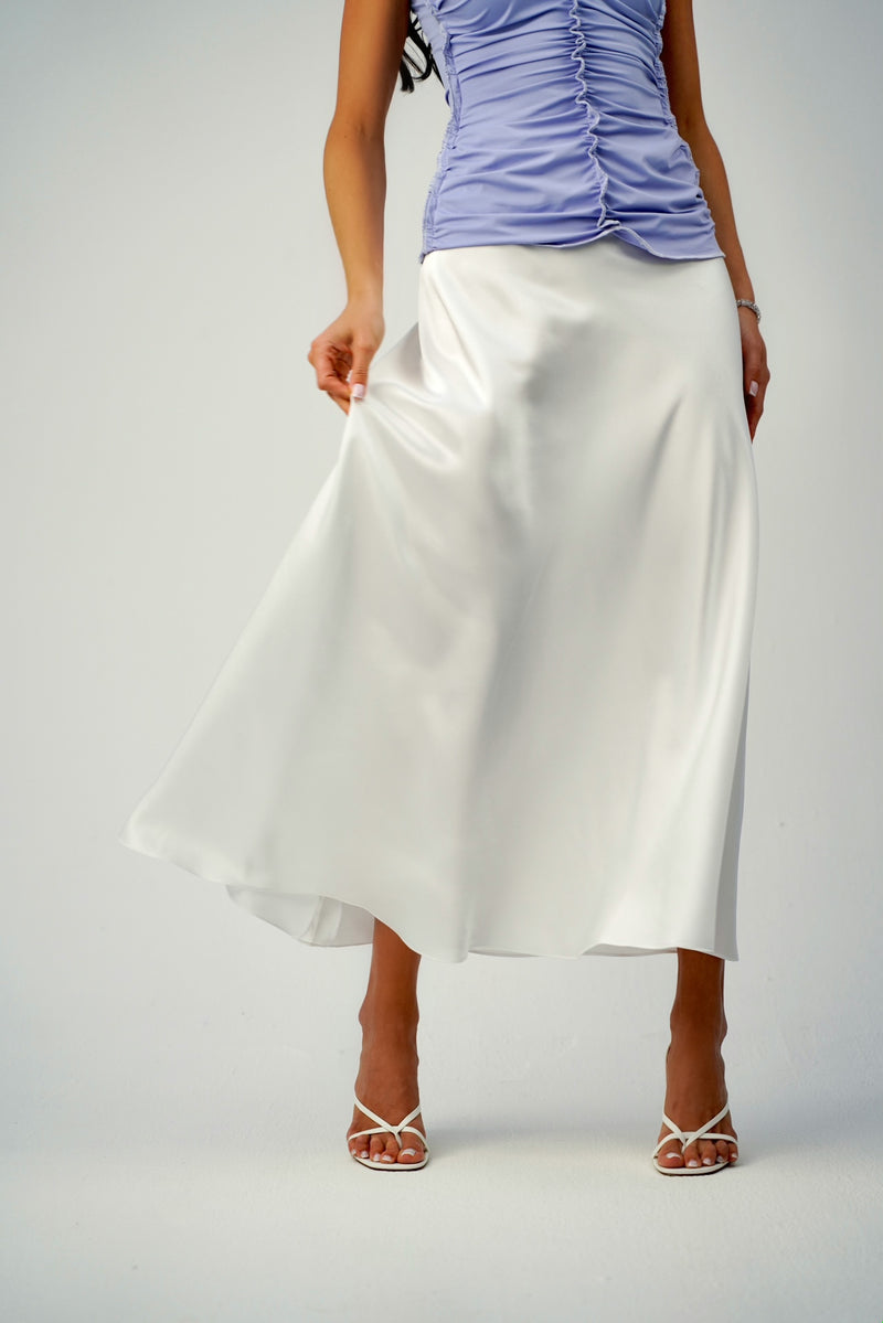 SILK SATIN SKIRT