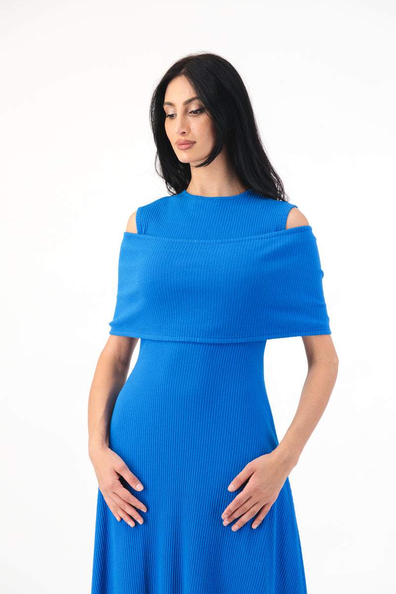 THREE WEAR MULTI-FUNCTIONAL RIBBED DRESS