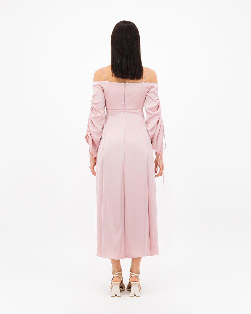 BLUSH RHINESTONE DRESS